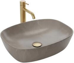 BASARO Gaja, pultra szerelhető mosdó 510×395×140 mm, matt kőutánzat, BAS-U1002 (BAS-U1002)