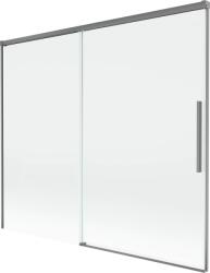 Mexen Rox, kétszárnyú tolóajtós kádparaván 180 x 150 cm, 8 mm-es átlátszó üveg, grafit profil, 8C9-180-001-95-00 (8C9-180-001-95-00)