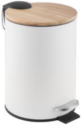 Erga Vini, kerek szemeteskuka 3l állóra, fehér matt-natúr barna, ERG-YKA-CH. VINI-WHT (ERG-YKA-CH.VINI-WHT)