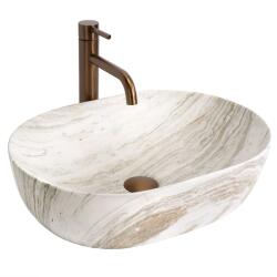 Rea Amelia 48, pultra szerelhető mosdó 480x345x135 mm, Saturn kő utánzat, REA-U0636 (REA-U0636)