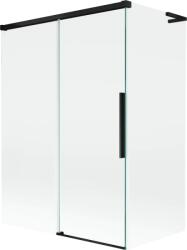 Mexen Rox, L tolóajtós, kétszárnyú kádparaván 120 + 70 x 150 cm, 8 mm-es átlátszó üveg, matt fekete profil, 8C9L-120-070-70-00 (8C9L-120-070-70-00)
