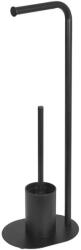 SAPHO Aqualine, SAMBA állvány WC-papír és WC-kefe tartóval, fekete, SB236 (SB236)
