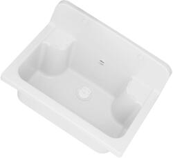 Gamma Manta, univerzális műanyag mosogató 55, 6x37, 3x34, 8 cm + szifon, 1 kamrás, fehér, GMA-KGR56-WH (GMA-KGR56-WH)
