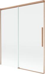 Mexen Rox, kétszárnyú tolóajtós kádparaván 140 x 150 cm, 8 mm-es átlátszó üveg, matt réz profil, 8C9-140-001-65-00 (8C9-140-001-65-00)