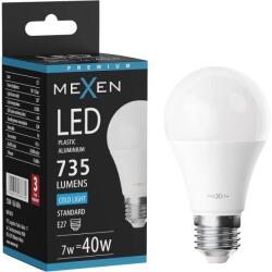 Mexen Nova, LED izzó E27, A60, 7W, hideg - 6500K, 735 lm - L100-E27-0765-01 (L100-E27-0765-01)