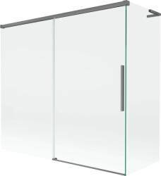 Mexen Rox, L tolóajtós, kétszárnyú kádparaván 170 + 80 x 150 cm, 8 mm-es átlátszó üveg, grafit profil, 8C9L-170-080-95-00 (8C9L-170-080-95-00)