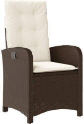 vidaXL Barna Polyrattan Dönthető Kerti Szék Párnákkal