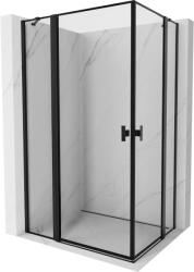 Mexen Mexen, Mexen Mist Duo csuklós zuhanykabin 120 x 80 cm, fekete kerettel - 8A4-120L-080P-70-70 (8A4-120L-080P-70-70)