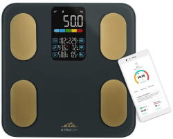 ETA Cantar Cantar corporal 200 Kg, Bluetooth 5.4, analiza corporala 25 parametri, aplicatie ETA Body Balance, negru (ETA777990000) - vexio Cantar baie