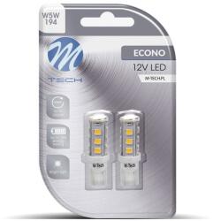 m-tech W5W W2.1x9.5d 16LED, fehér, 2 db (LB077W)