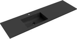 Mexen Otis, pultra szerelhető mosdó, bal oldali, 161 × 46, 5 cm, matt fekete, 25181671L (25181671L)
