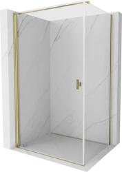 Mexen Mist-B, 1 szárnyú, zsanéros zuhanykabin 80 x 120 cm, átlátszó üveg, arany fényes profil, 8A2T-080-120-50-00 (8A2T-080-120-50-00)