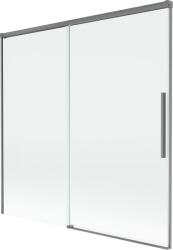 Mexen Rox, kétszárnyú tolóajtós kádparaván 160 x 150 cm, 8 mm-es átlátszó üveg, grafit profil, 8C9-160-001-95-00 (8C9-160-001-95-00)