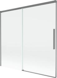 Mexen Rox, kétszárnyú tolóajtós kádparaván 170 x 150 cm, 8 mm-es átlátszó üveg, grafit profil, 8C9-170-001-95-00 (8C9-170-001-95-00)