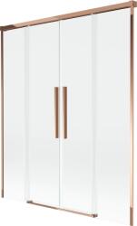 Mexen Rox, kétszárnyú tolóajtós kádparaván 140 x 150 cm, 8 mm-es átlátszó üveg, rozéarany profil, 8C9-140-002-60-00 (8C9-140-002-60-00)