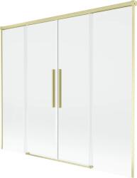 Mexen Rox, kétszárnyú tolóajtós kádparaván 190 x 150 cm, 8 mm-es átlátszó üveg, matt arany profil, 8C9-190-002-55-00 (8C9-190-002-55-00)