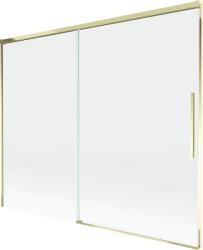 Mexen Rox, kétszárnyú tolóajtós kádparaván 190 x 150 cm, 8 mm-es átlátszó üveg, arany fényes profil, 8C9-190-001-50-00 (8C9-190-001-50-00)