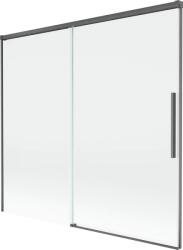 Mexen Rox, kétszárnyú tolóajtós kádparaván 170 x 150 cm, 8 mm-es átlátszó üveg, szálcsiszolt grafit profil, 8C9-170-001-66-00 (8C9-170-001-66-00)