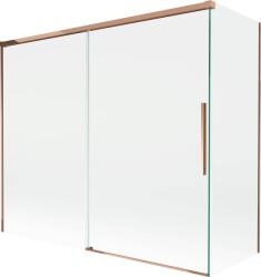 Mexen Rox, kétszárnyú tolóajtós kádparaván 180 + 80 x 150 cm, 8 mm-es átlátszó üveg, rozéarany profil, 8C9-180-080-60-00 (8C9-180-080-60-00)