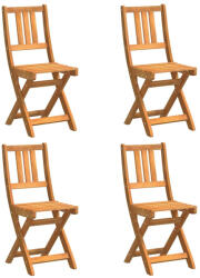 vidaXL Kerti Szék 4 db Barna 36x46x86Cm Tömör Akácfa
