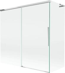 Mexen Rox, L tolóajtós, kétszárnyú kádparaván 160 + 70 x 150 cm, 8 mm-es átlátszó üveg, króm profil, 8C9L-160-070-01-00 (8C9L-160-070-01-00)