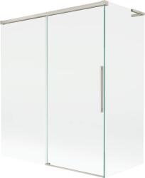 Mexen Rox, L tolóajtós, kétszárnyú kádparaván 140 + 70 x 150 cm, 8 mm-es átlátszó üveg, acélprofil, 8C9L-140-070-97-00 (8C9L-140-070-97-00)