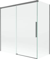 Mexen Rox, kétszárnyú tolóajtós kádparaván 150 + 70 x 150 cm, 8 mm-es átlátszó üveg, grafit profil, 8C9-150-070-95-00 (8C9-150-070-95-00)