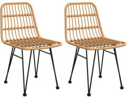 vidaXL 2 db Polietilén Rattan Kerti Szék 48x62x84 cm