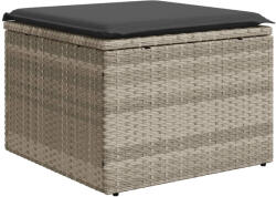 vidaXL Világosszürke Polyrattan Kerti Szék Párnával 55x55x37 cm