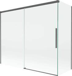 Mexen Rox, kétszárnyú tolóajtós kádparaván 180 + 80 x 150 cm, 8 mm-es átlátszó üveg, szálcsiszolt grafit profil, 8C9-180-080-66-00 (8C9-180-080-66-00)
