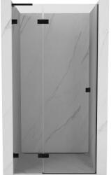 Mexen Lunar L, Bal oldali billenő zuhanyajtó 120 cm, átlátszó üveg, fekete profil, 834L-120-000-70-00-L (834L-120-000-70-00-L)