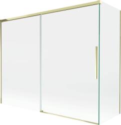 Mexen Rox, kétszárnyú tolóajtós kádparaván 190 + 80 x 150 cm, 8 mm-es átlátszó üveg, arany fényes profil, 8C9-190-080-50-00 (8C9-190-080-50-00)