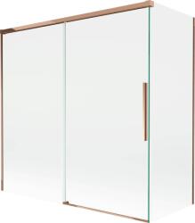 Mexen Rox, kétszárnyú tolóajtós kádparaván 160 + 70 x 150 cm, 8 mm-es átlátszó üveg, rozéarany profil, 8C9-160-070-60-00 (8C9-160-070-60-00)