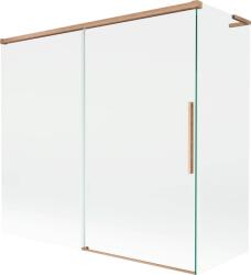 Mexen Rox, L tolóajtós, kétszárnyú kádparaván 170 + 80 x 150 cm, 8 mm-es átlátszó üveg, matt réz profil, 8C9L-170-080-65-00 (8C9L-170-080-65-00)