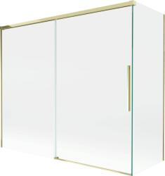Mexen Rox, kétszárnyú tolóajtós kádparaván 180 + 90 x 150 cm, 8 mm-es átlátszó üveg, arany fényes profil, 8C9-180-090-50-00 (8C9-180-090-50-00)