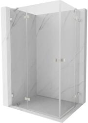 Mexen Lunar Duo, csuklós zuhany 120 x 95 cm, 8 mm átlátszó üveg, acél profil, 834-120L-095P-97-00 (834-120L-095P-97-00)