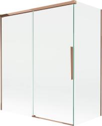 Mexen Rox, kétszárnyú tolóajtós kádparaván 140 + 70 x 150 cm, 8 mm-es átlátszó üveg, rozéarany profil, 8C9-140-070-60-00 (8C9-140-070-60-00)