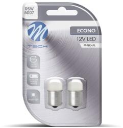 m-tech BA15s R5W 12V, 9LED, 5mm, fehér, 2db (LB033W)