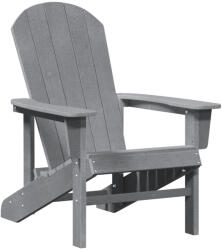 vidaXL Adirondack Szék Világosszürke 74X82X91 cm Hdpe