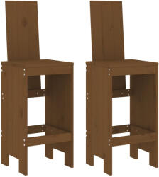 vidaXL 2 db Mézbarna Tömör Fenyőfa Bárszék 40X42X120 cm