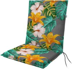 Doppler alacsony háttámlájú párna liliom mintával 100 cm x 48 cm x 6 cm