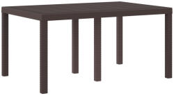 vidaXL Kültéri Asztal Barna Műanyag Nagy Könnyen Kezelhető