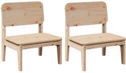 vidaXL 2 db Tömör Fenyőfa Kerti Szék 60X52, 5X72 cm