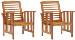 vidaXL 2 db Tömör Akácfa Kerti Szék
