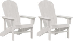 vidaXL Adirondack Székek 2 db Fehér 74X82X90 cm Hdpe