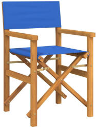vidaXL Összecsukható Rendezői Szék Kék Tömörfa Teak