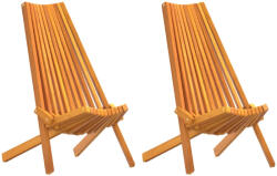 vidaXL Összecsukható Kerti Székek 2 db Tömör Akácia