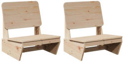vidaXL 2 db Tömör Fenyőfa Kerti Szék 60X64X70, 5 cm