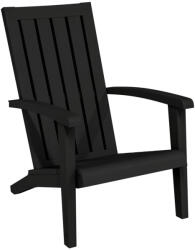 vidaXL Fekete Polipropilén Kerti Adirondack Szék