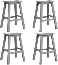 vidaXL Bárszékek 6 db Világosszürke Hdpe